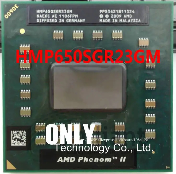 AMD Phenom P650 HMP650SGR23GM P650 Процессор Dual core 2,60 ГГц 2 МБ L2 Кэш разъем S1(S1g4) PGA638