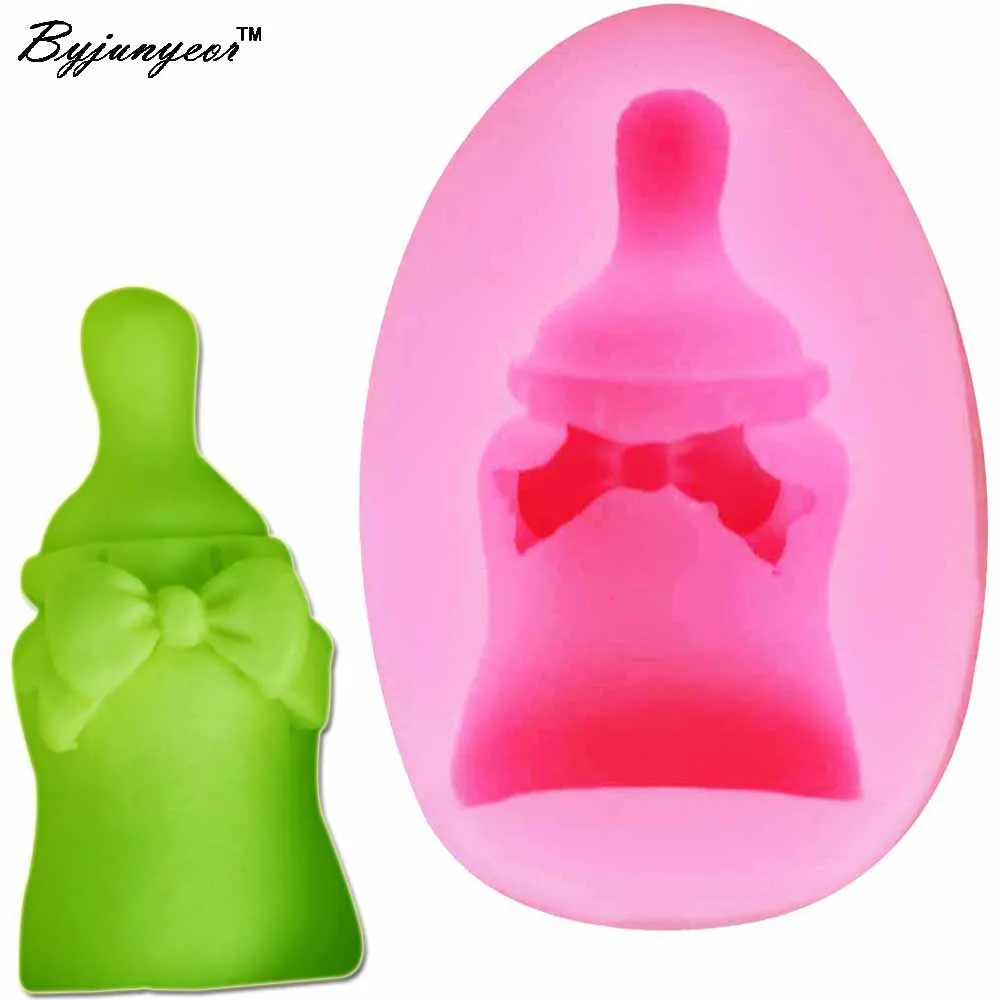 

Byjunyeor Baby Nipple Bottle Silicone Molds Fondant Cake Decor Mold Silicone Polymer Clay Mold Chocolate Sugarcraft Moulds m839