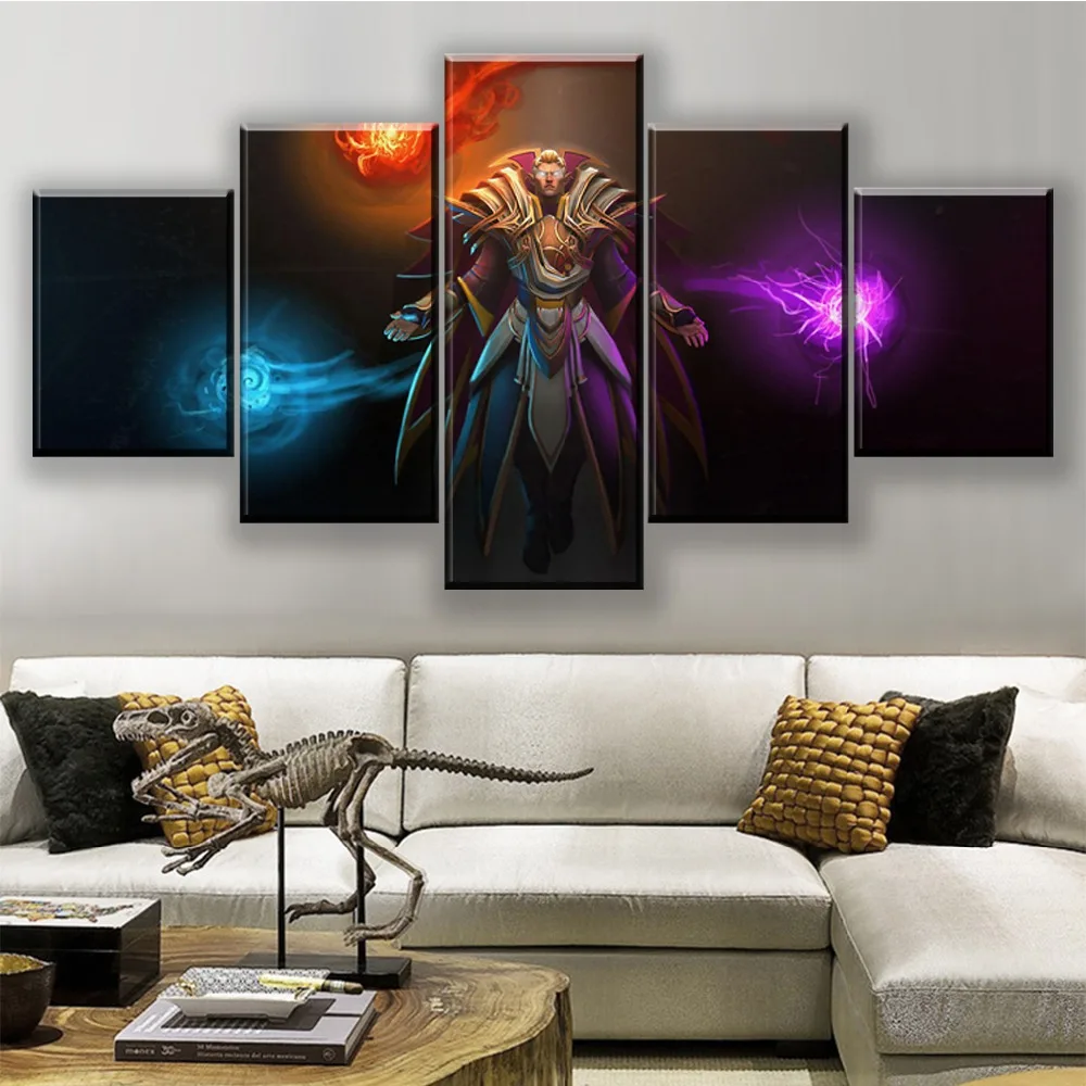  HD Prints Home Decoration 5 Pieces Canvas DOTA 2 Invoker Poster Painting Wall Art Modular Game Pict