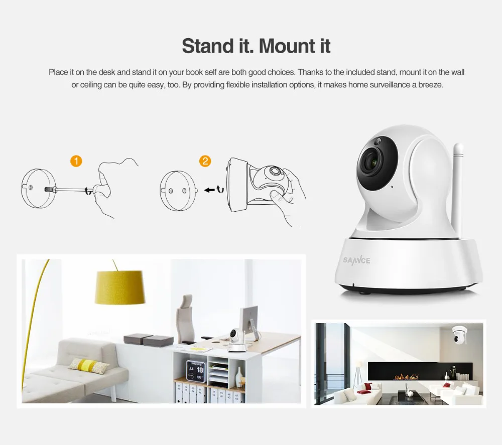 SANNCE 1080P Full HD Mini Wireless Wi-fi Camera Sucurity IP CCTV Camera Wifi Network Surveillance Smart IRCUT Night Vision Cam best security cameras