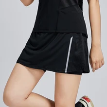 Новинка, женская короткая юбка для фитнеса, Спортивная, 2 в 1, теннисная юбка, короткая, дышащая, шорты для бадминтона, для бега, спортзала, йоги, черлидеров, одежда
