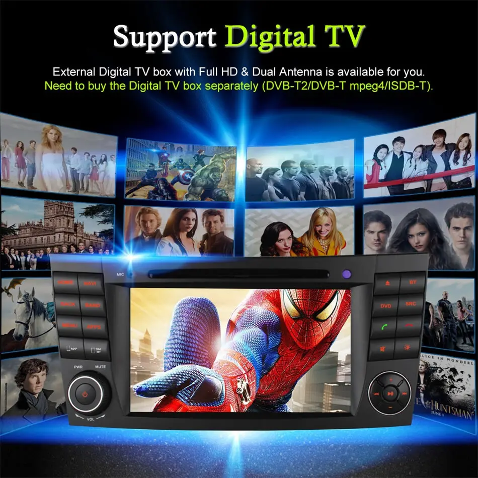 Sale 4G SIM LTE Android 6.0 Octa 8 Core 1024*600 Car DVD Player for Mercedes E Class W211 W209 W219 WIFI RDS Radio GPS Map Bluetooth 5