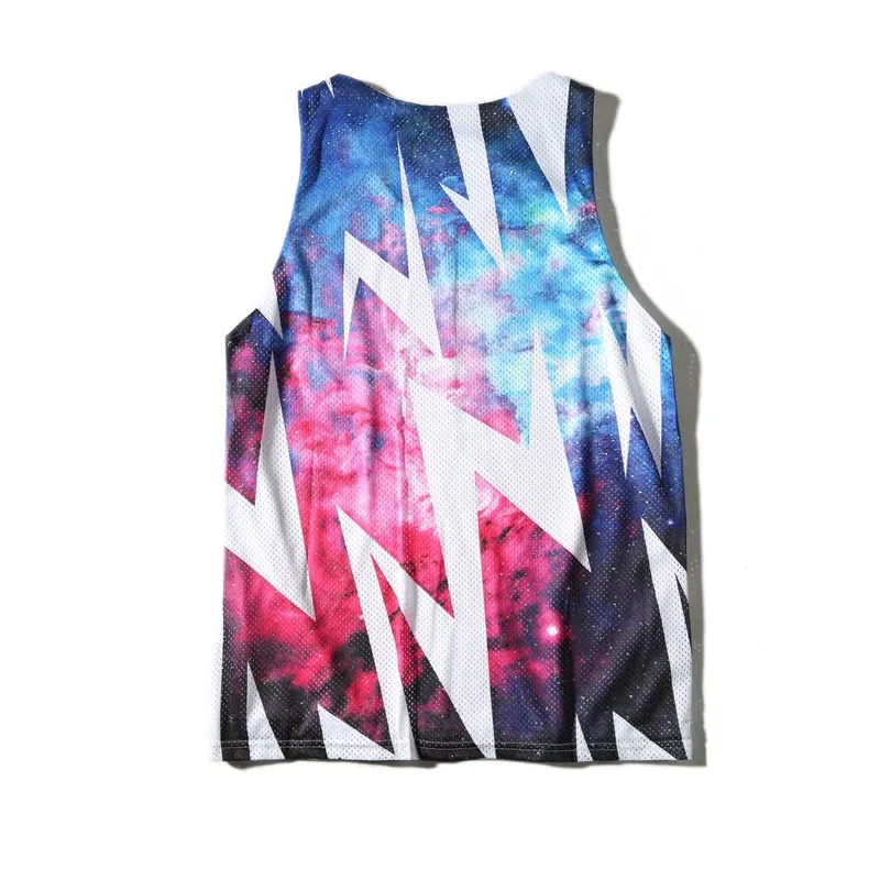 Neue Ankunft Männer Bodybuilding Tanktops 3d Drucken Blitz sterne Large Size Schnell trocknend Turnhallen Kleidung Mode Fitness Tank Top