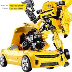 Большой Размеры Детский робот игрушка трансформация аниме серии автомобиль динозавр игрушка модель из АБС-пластика фигурку для детей