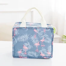 Детские термоизоляционный для продуктов сумка Фламинго мультфильм Водонепроницаемый Термальность Оксфордский обед сумки Портативный для отдыха на открытом воздухе Симпатичные пикника Сумка-тоут TY0385