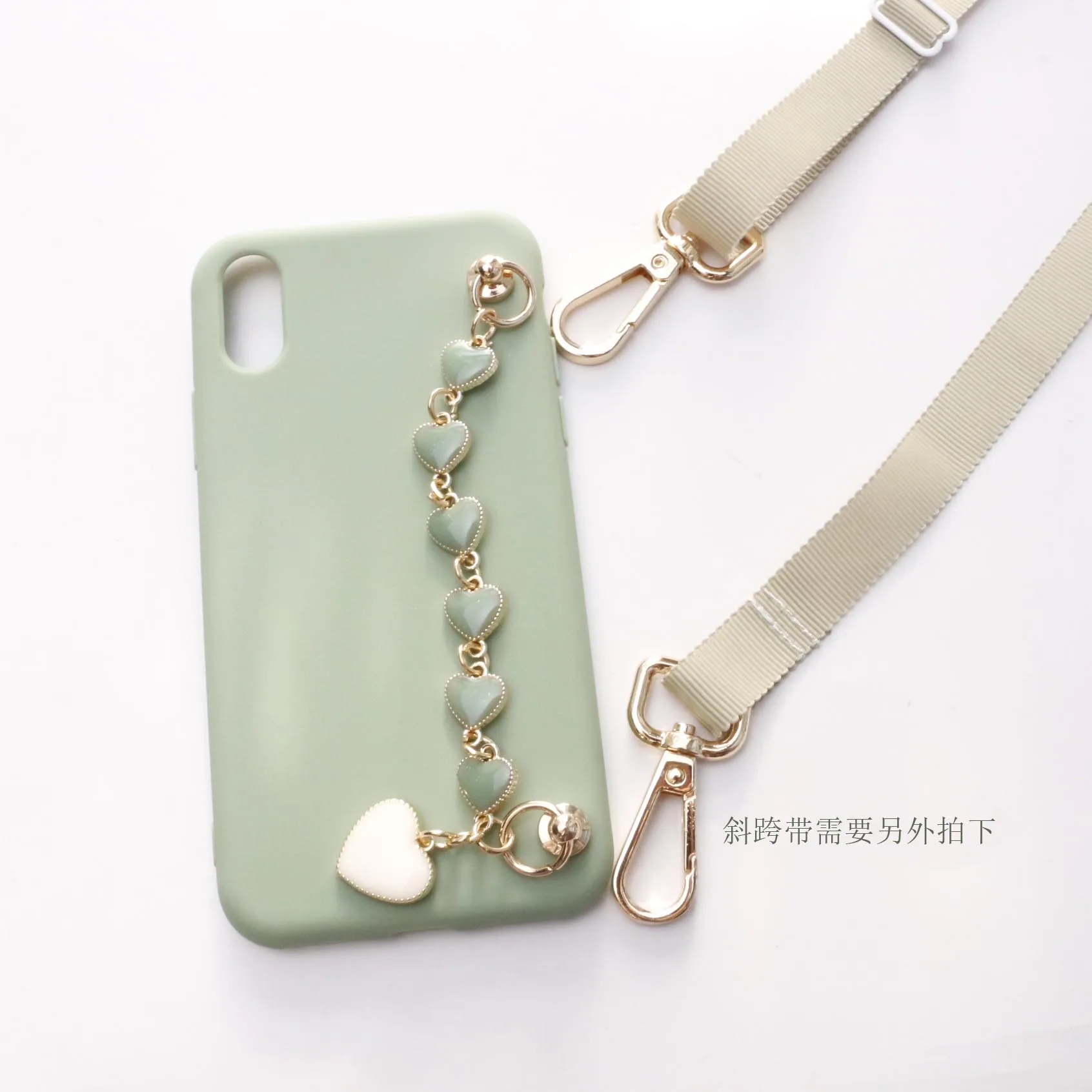 iphone x  fitted silicon phone case  iphone7 8 plus XR XS max 6 6s case water proof link chain long strap bowknot for woman