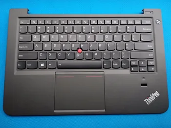 

New original lenovo thinkpad S3 S431 S3 S440 US Backlit keyboard palmrest cover fingerprint hole touchpad