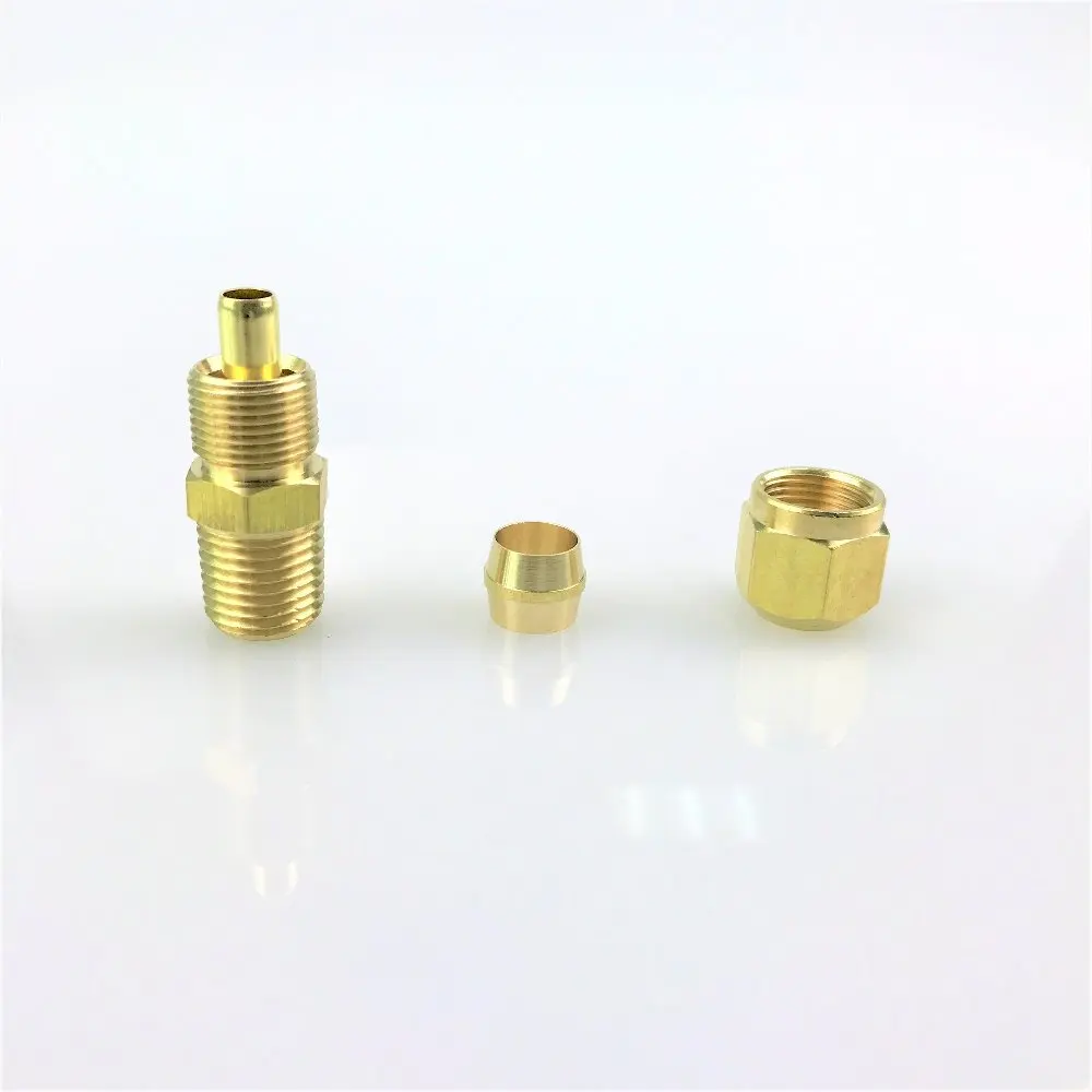 1468 SAE 100102BA 3/8 &quotOD 1/8&quot или 1/4 &quotили 3/8&quot 1/2 &quotNPT латунный фитинг для труб точечный