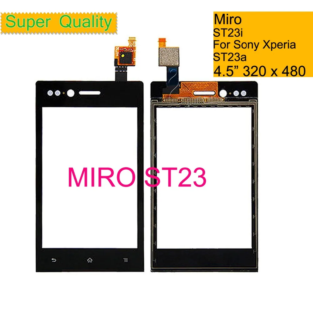 Сенсорный экран 3 5 &quotдля sony Xperia MIRO ST23a ST23 ST23i сенсорный дигитайзер Переднее стекло