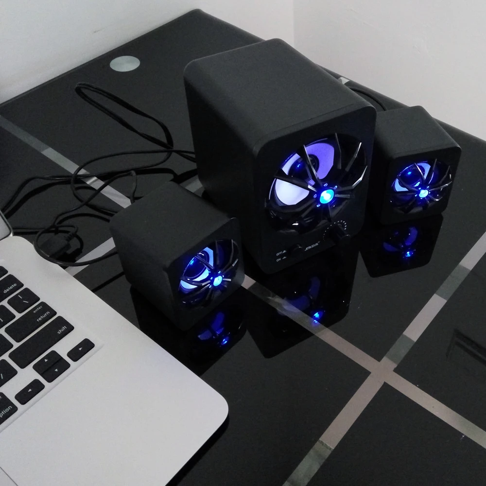 Новейший компьютерный динамик сабвуфер для настольного ноутбука USB 3 5 мм громкий