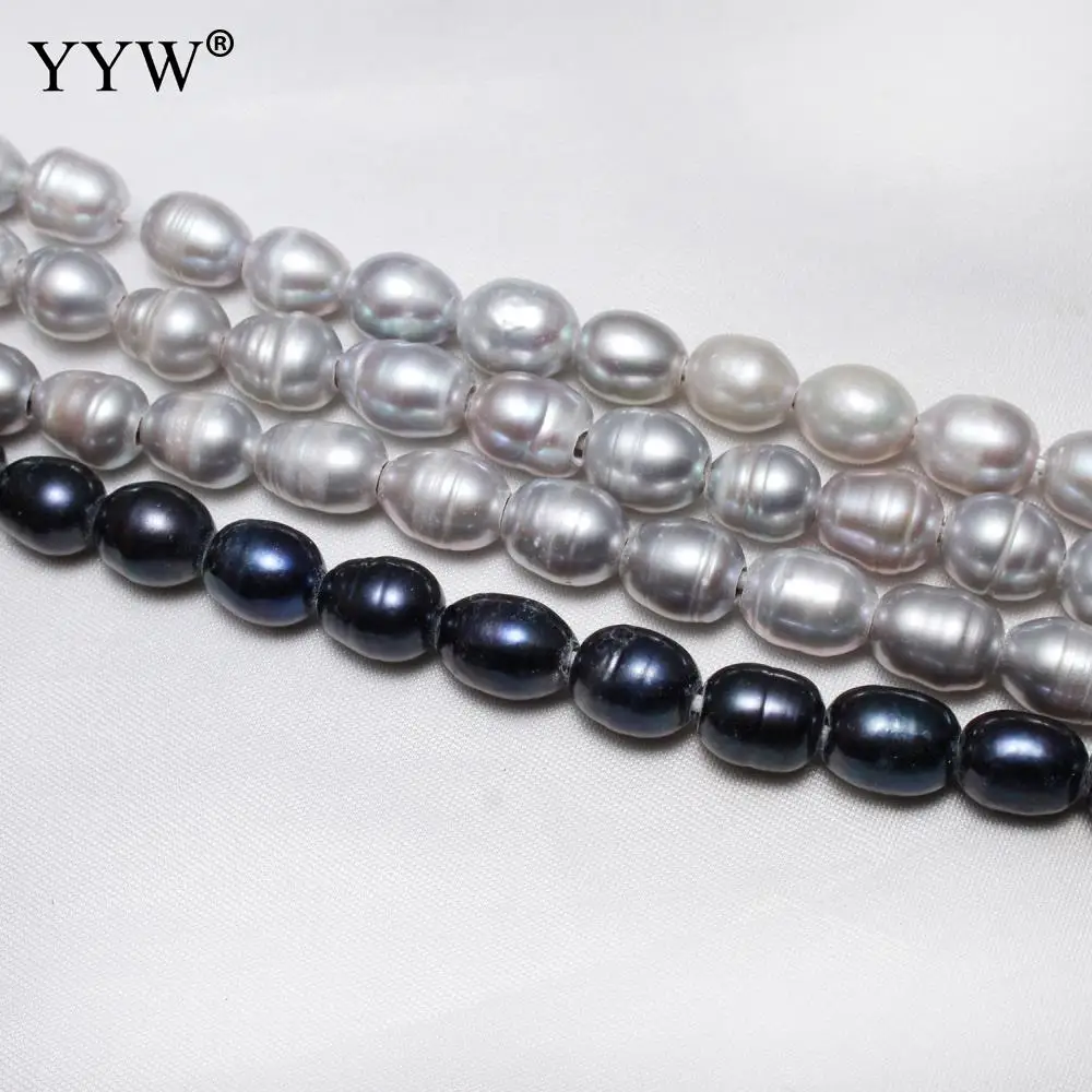 

YYW High Quality AA Cultured Potato Freshwater Pearl Beads with troll 10-11mm Sold By Strand for Jewelry Making