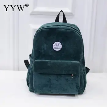 

YYW 2018 Canvas Ripstop Backpack Inspirational Anti-Theft Laptop Backpack Breathable Travel Shoulder Bags Women Female Green