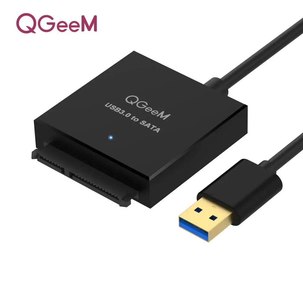

QGEEM SATA to USB 3.0 Adapter USB 3.0 Cable to Sata Converter for Samsung Seagate WD 2.5 3.5 HDD SSD HardDisk USB Sata Adapter