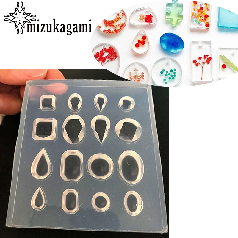 

UV Resin Jewelry Liquid Silicone Mold Rectangle 3D Water Drop Resin Charms Mold For DIY Jewelry Nail Art Mold