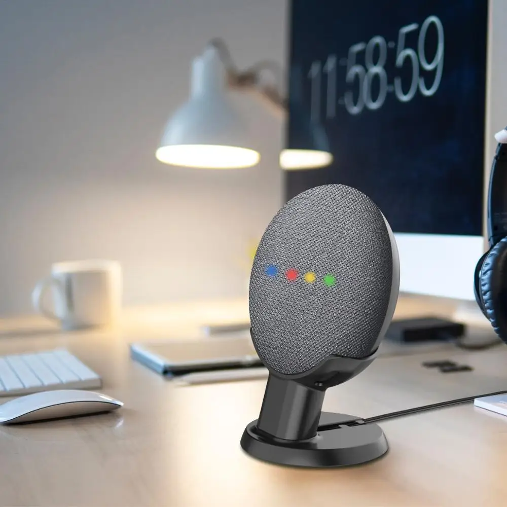 Розетка настольная подставка для Google Home мини голосовые ассистенты, компактный чехол держатель вилка в кухне ванной спальне.(2 шт. в упаковке