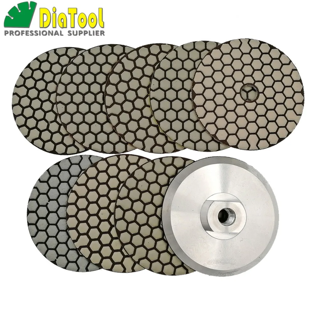Buy DIATOOL 8pcs 4inches B dry Diamond polishing pads