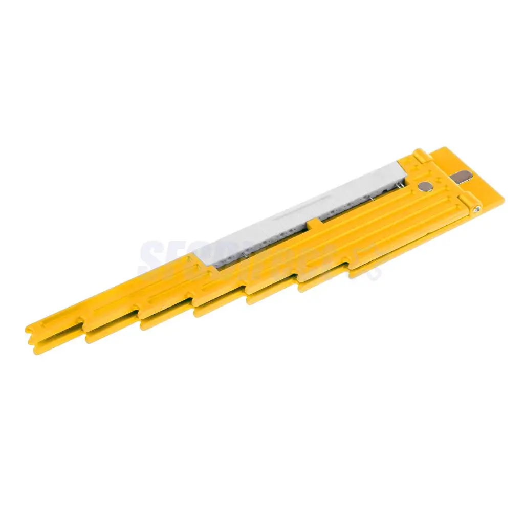 ABS Plastic Fishing Line Length Ruler Sub-line Knot-Tying Tackle Tool Cut Line Mearure Board Hook Accessories Yellow Green Blue
