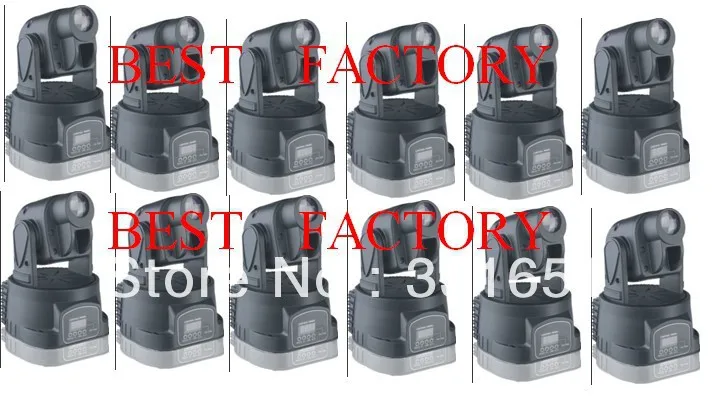 12 pcs/lot DMX Stade Spot Moving 5/13 Canaux 15 W RVB Mini LED Moving Head Spot Light