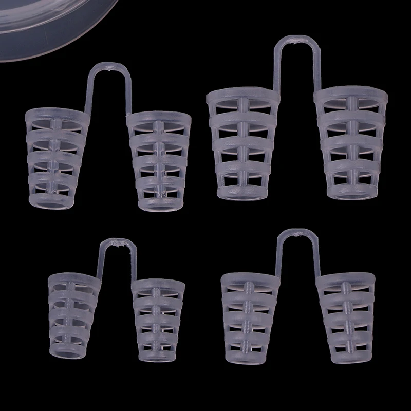 

4pcs Healthy Sleeping Aid Equipment Stop Snoring Magnetic Anti Snore Apnea Nose Clip Mini Transparent Anti-Snoring Device