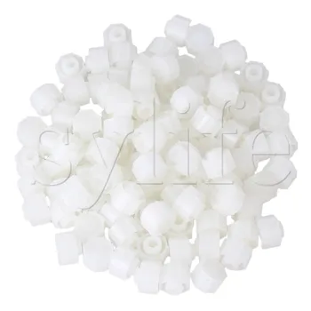 

100pcs White Round Airtight Dispensing Industrial Syringe Tip Caps Screw Type