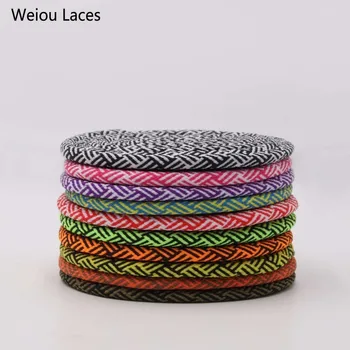 

(30Pairs/Lot)Weiou Shoe Lacings Promotional Shoelaces Round Sneaker Shoestring 0.45cm Two Color Mixed E Pattern Polyester Laces