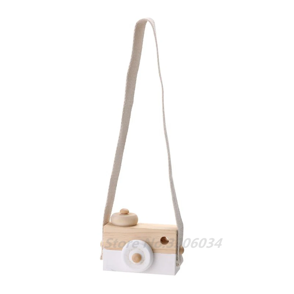 Toy Camera Cute Cartoon Baby Wooden Toy Kids Creative Neck Camera Photography Prop Decoration Children Playing House Tool (11)