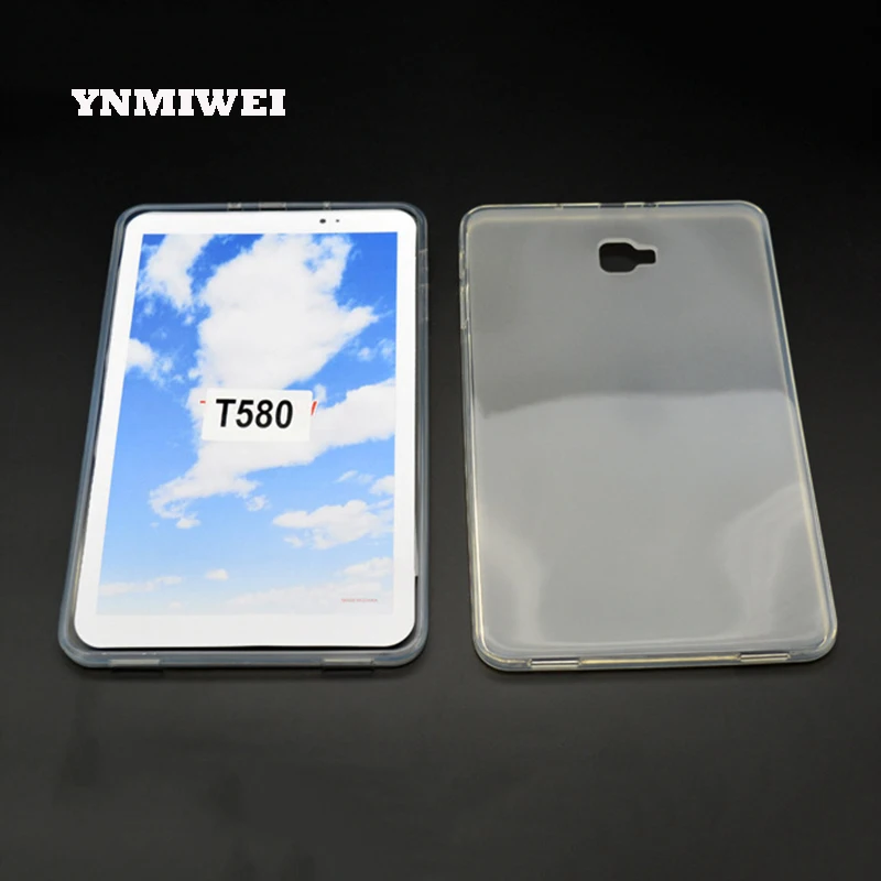 

Silicone Case for Samsung Galaxy Tab 10.1 Inches TabA A6 T580 T585 TPU Soft Back Cover Matte Transparent Tablet Shell YNMIWEI