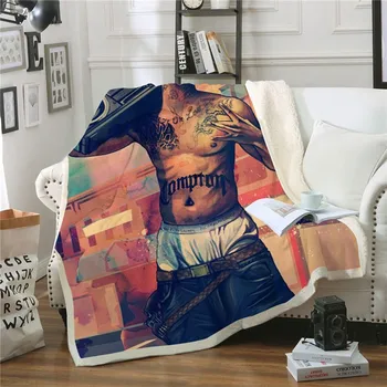 

Cool Boy Plush Blanket Home Office Washable Bedspread Fashion Casual Fleece Throw Blanket 3D Print Quilts