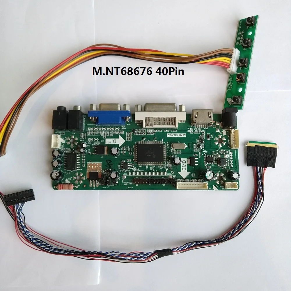 Kit for B156HW01 V7 M NT68676 40pin Monitor Panel DVI HDMI AUO Display 1920X1080 LCD VGA