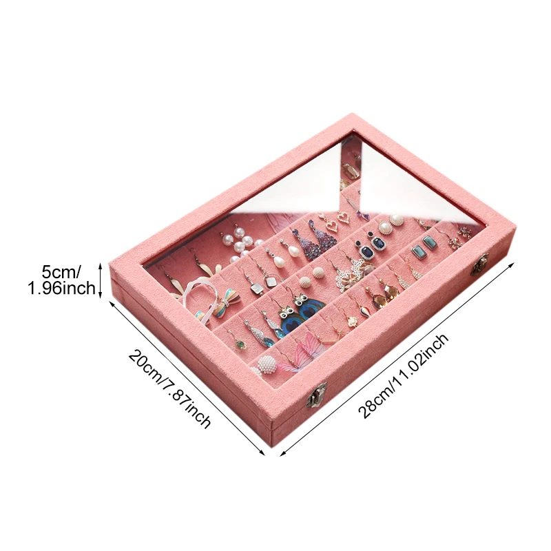 Прозрачные ювелирные изделия Макияж Организатор сережки-шпильки классификация контейнер для женщин Косметика Коробка для хранения настольные Держатели