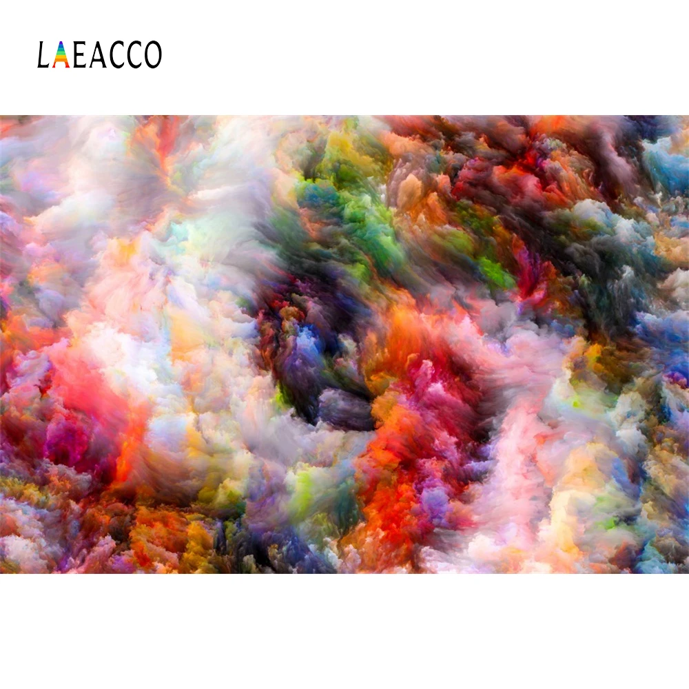 

Laeacco Colorful Abstract Children Baby Room Photography Backgrounds Custom Vinyl Photo Backdrops For Home Video Studio Decor