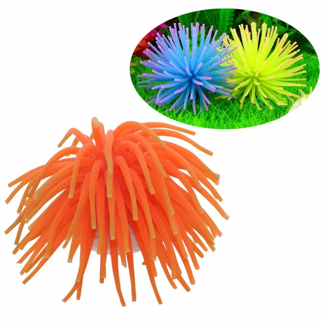 Aquarium Silicone High Simulation Artificial Fish Tank Fake Coral Plant Aquatic Sea Anemone Ornament Decoration Accessory 1