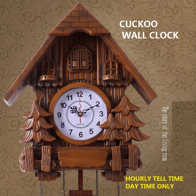 часы настенные с кукушкой античный на стену 16 дюймов Отбор|living room wall clocks|cuckoo