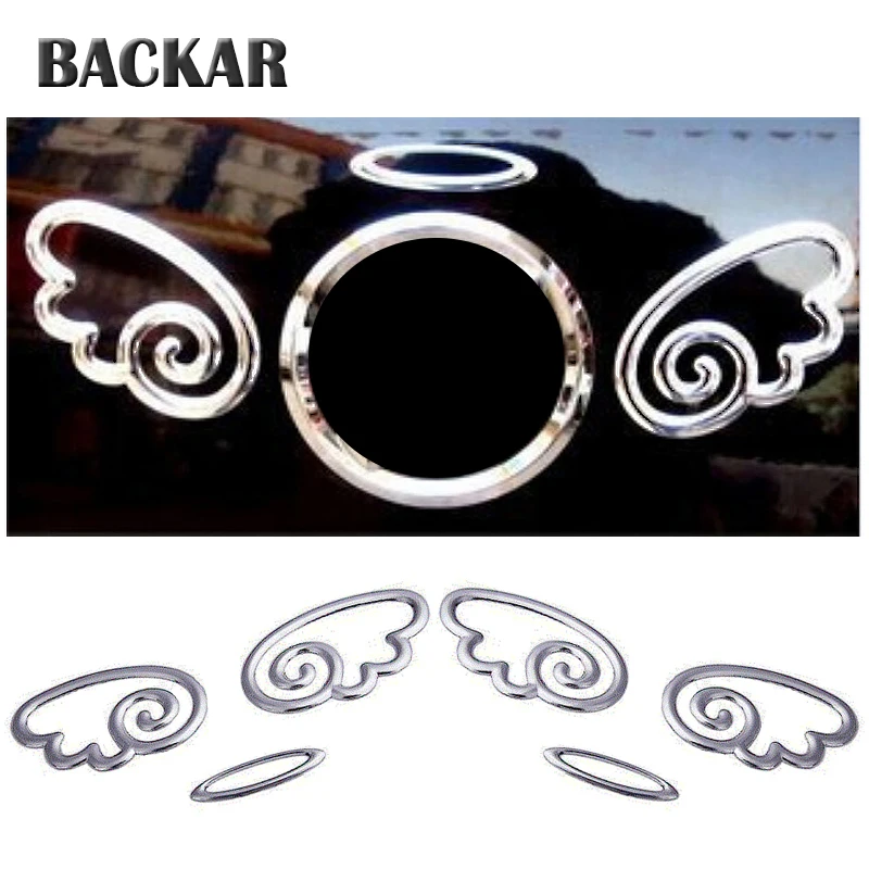 BACKAR Auto 3D Creative Angel Wings Stickers Car-styling For Skoda Fabia Superb Ford mondeo mk4 mk3 Mitsubishi asx Accessories | Автомобили