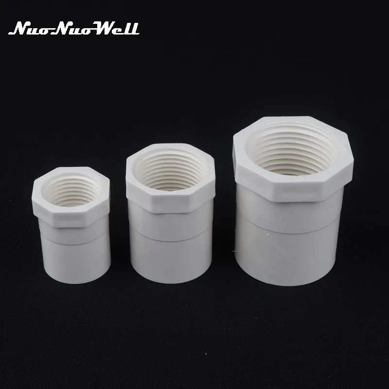 

2pcs PVC 1/2"-20 3/4"-25 1"-32 mm Female Thread Connector for Garden Irrigation Water tank Pipe Fittings Water Pipe Adapter