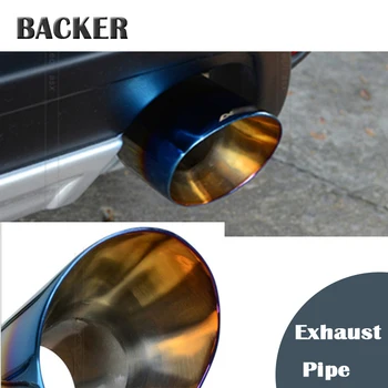 

Backar Car-styling Stainless Steel Exterior Exhaust Cover Muffler Pipes For Mitsubishi ASX 2011 2012 2013 2014 Auto Accessories