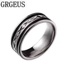 Black Men Ring 100% Titanium Carbide Men’s Jewelry Wedding Bands Classic Boyfriend Gift