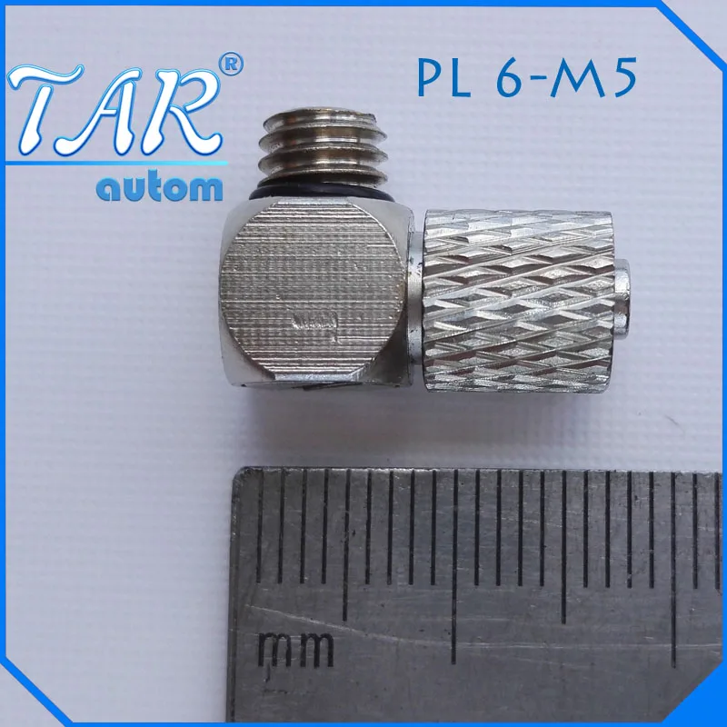 

50 Pieces M5 - 6mm Elbow Pneumatic Pipe Air Hose Quick Fitting Mini Connector Iron