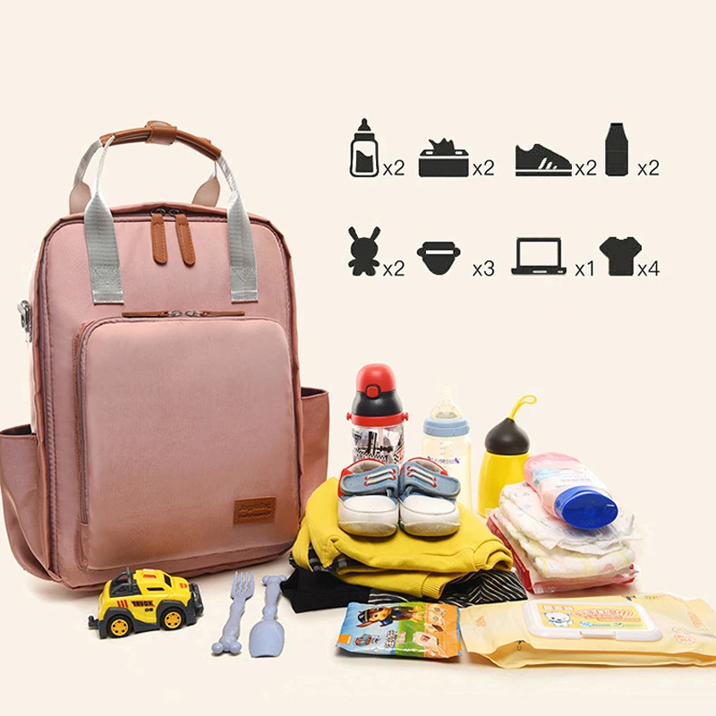 

Baby Bags for Mom Maternity Nursing Mommy Changing Bags Waterproof Backpack Large Capacity Baby Diaper Bag for Stroller MOOB