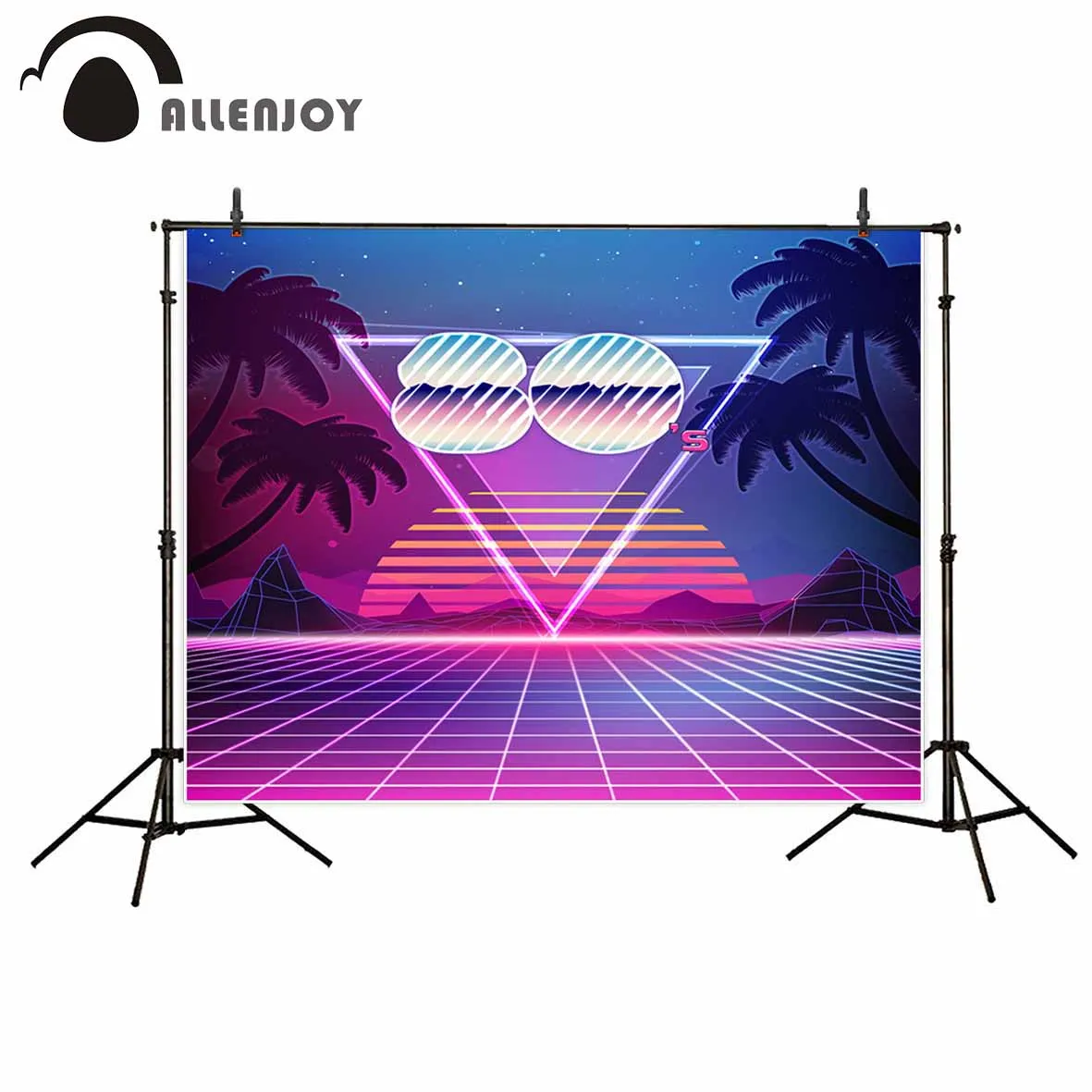 Allenjoy фиолетовый Ностальгический фон 80-х вечеринка моды тропический диско