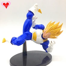 Love Thank You Dragon Ball Z Vegeta Super SaiYan Battle fighting PVC Figure 15cm Anime Hobbies Model toy doll gift NEW