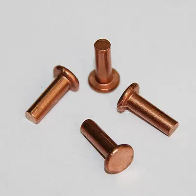 M2/M2.5/M3 200Pcs Brass Rivets Flat Head Copper Solid Rivet Assortment Set TOP 