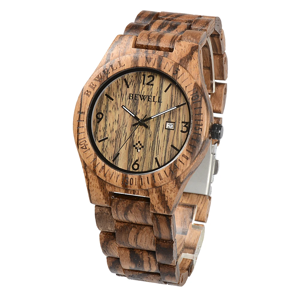 BEWELL WOODEN WATCH
