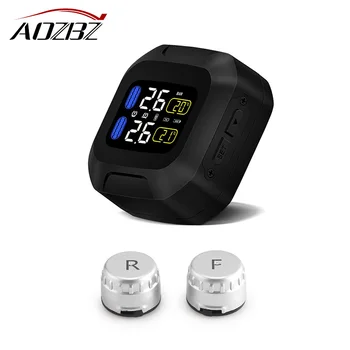 

Car Tire Pressure Alarm Solar Powered Wireless Monitor System TPMS LCD Display Car 4 External Sensor Temperature Alarm
