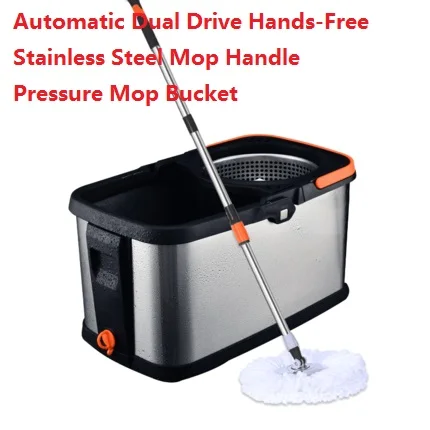 

Mop Swivel Household Automatic Dual Drive Hands-Free Stainless Steel Mop Handle Pressure Mop Bucket