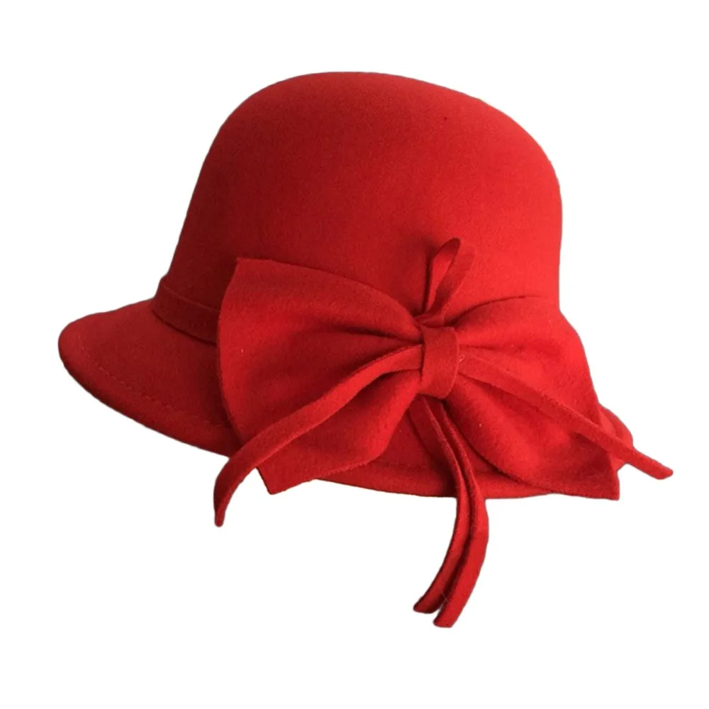 Элегантная женская шляпа осень-зима, Женская винтажная одноцветная ...