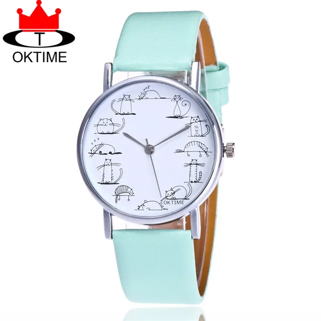 Dropshipping Fashion Lovely Cat Watch Casual Luxury Women Leather Strap Quartz W Dropshipping Fashion Lovely Cat Watch Casual Luxury Women Leather Strap Quartz W