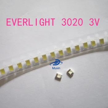 

200PCS/lot EVERLIGHT LED Backlight 0.5W 3V 3020 3021 3022 Cool white LCD Backlight for TV TV Application