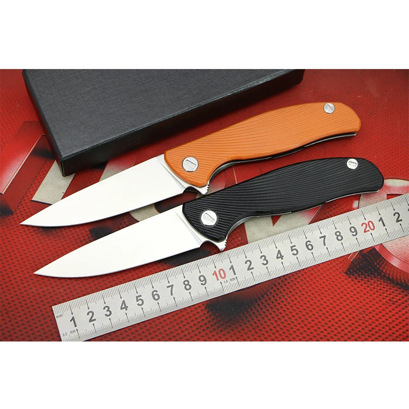 

LOCOVOO HATI LOW VERSION Flipper folding knife D2 blade G10 handle Outdoor camping hunting pocket knives EDC tools Survival