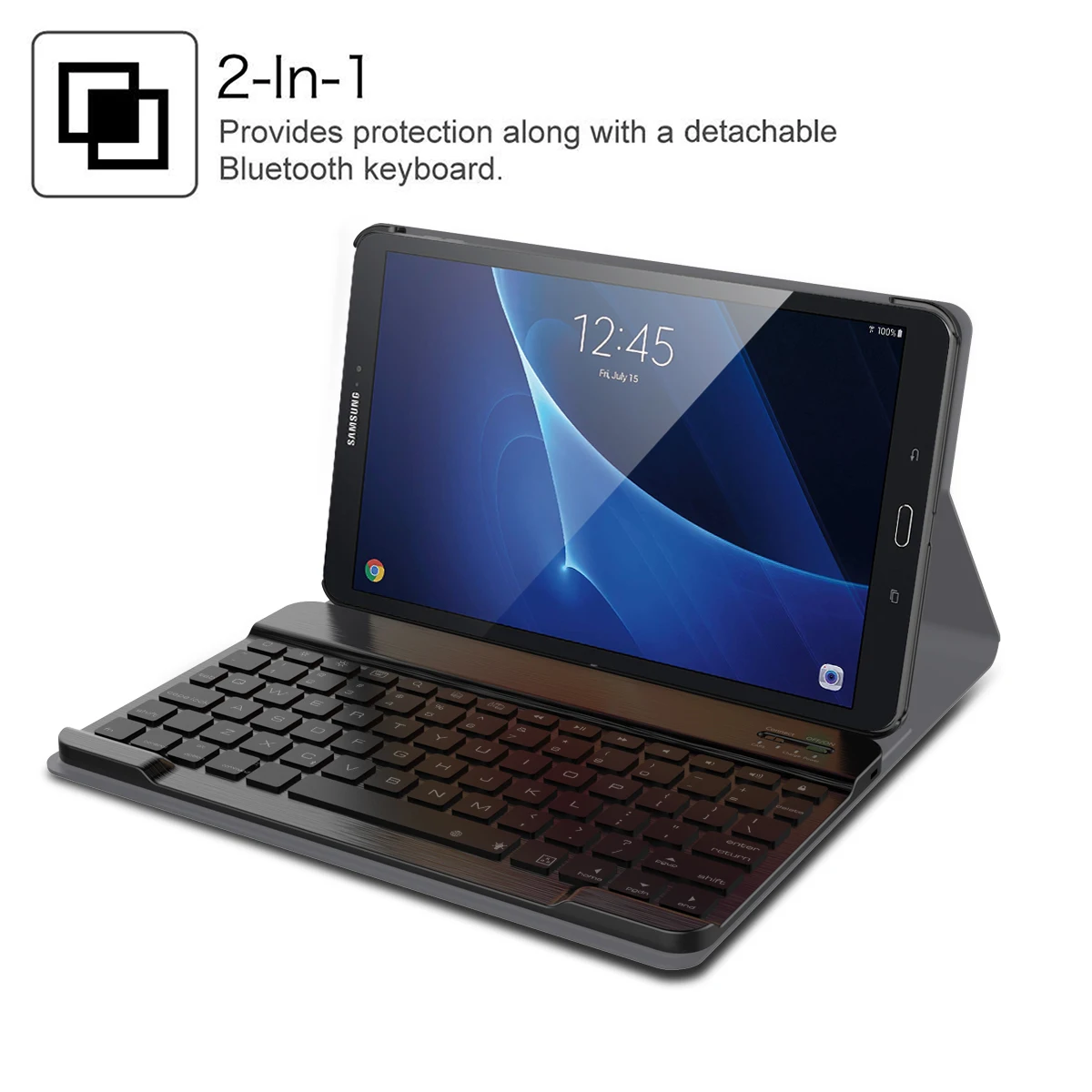 Bluetooth клавиатура для Samsung Galaxy Tab 10,1 T580 Tri-складной держатель Регулируемый угол задняя крышка для Samsung Galaxy Tab A T580